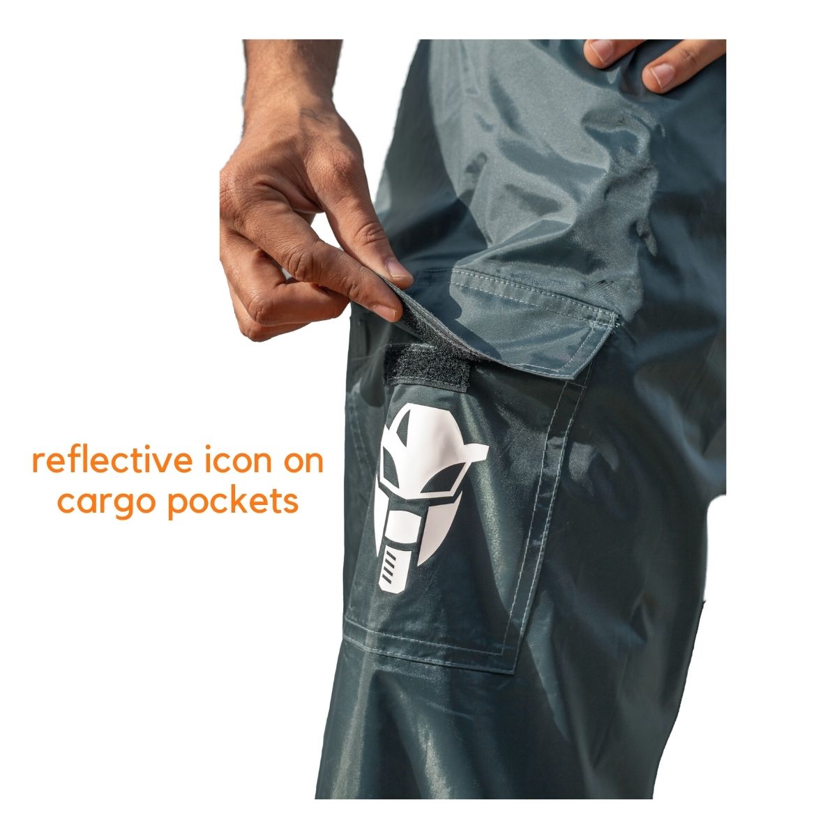 Hurricane TourPro Rain Overtrousers - Waterproof Pants with Cargo Pockets - Dark Grey