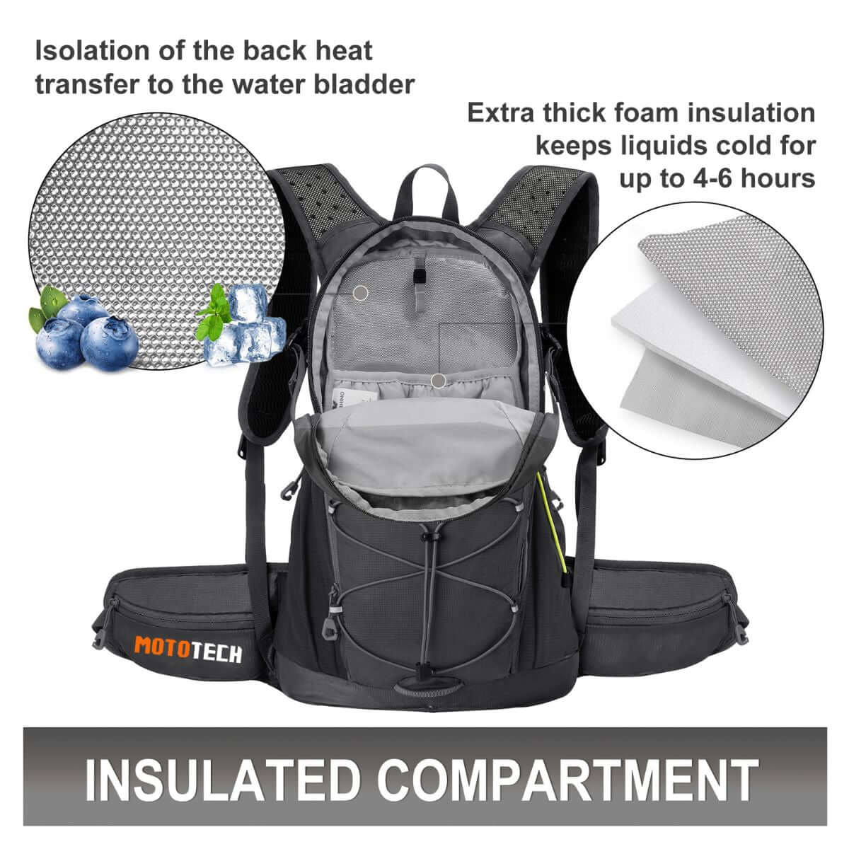Hydration Reservoir Water Bladder - 2L + Stealth Pro Hydration Backpack - 15L COMBO