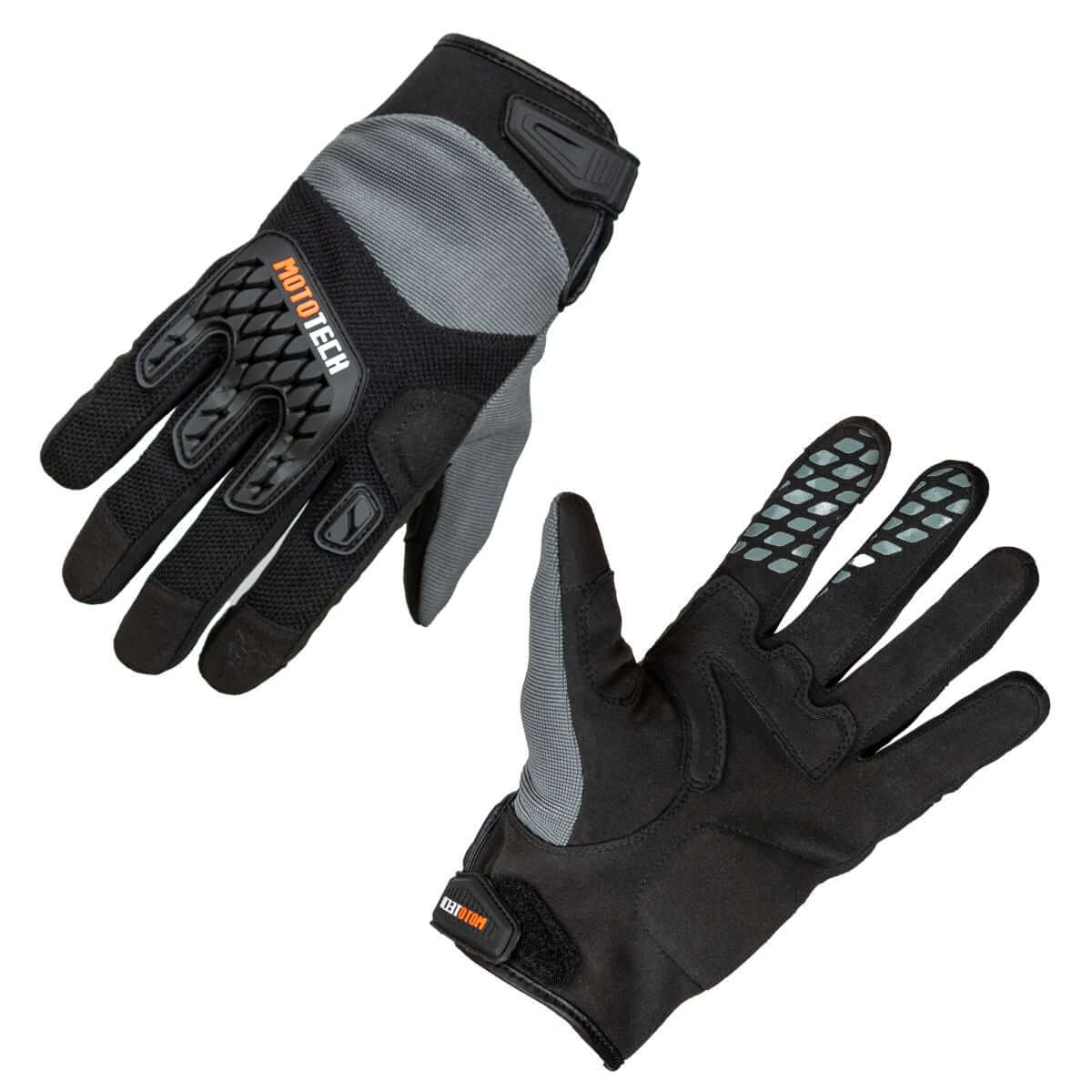Reflex Air Flo Dual-Sport Motorcycle Riding Gloves Grey S