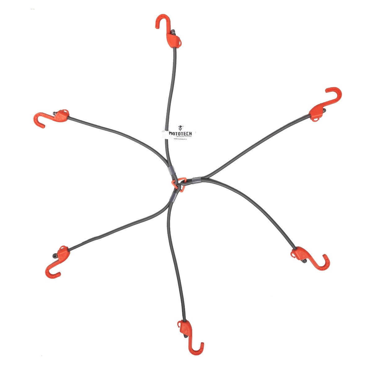 MotoTech: Hexapod Bungee Tie-down System (32" / 80cms, Grey + Orange) 4