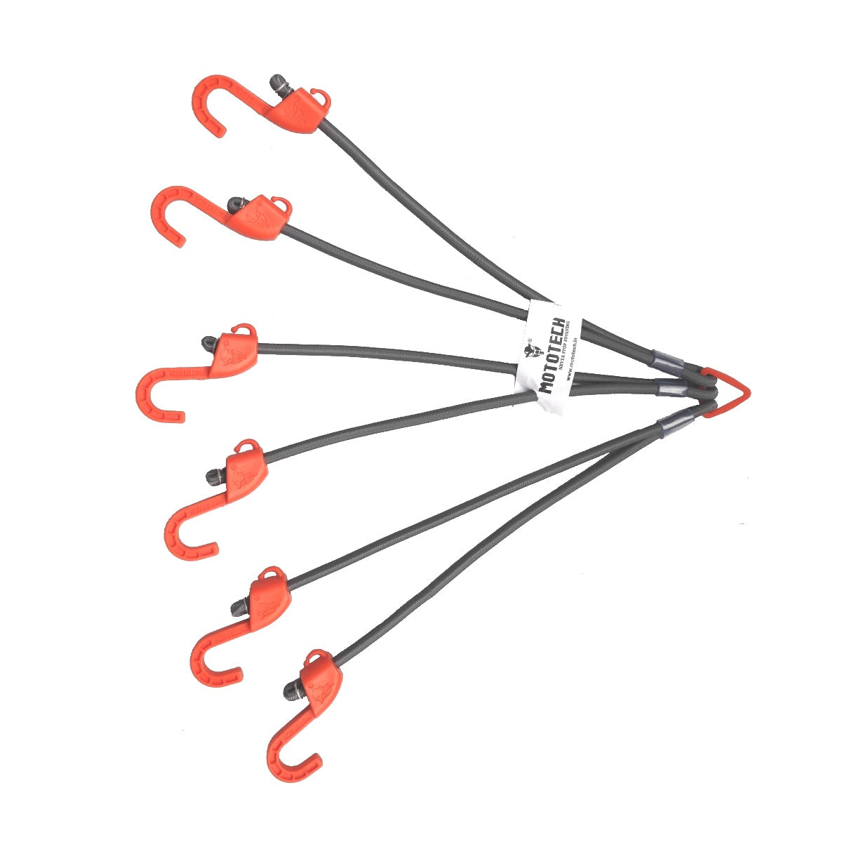 MotoTech: Hexapod Bungee Tie-down System (32" / 80cms, Grey + Orange) 1