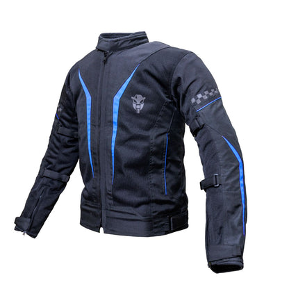 Breezer Mesh Motorcycle Riding Jacket - Black+Blue - Level 2