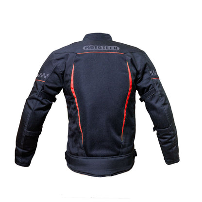 Breezer Mesh Motorcycle Riding Jacket - Black+Red - Level 2