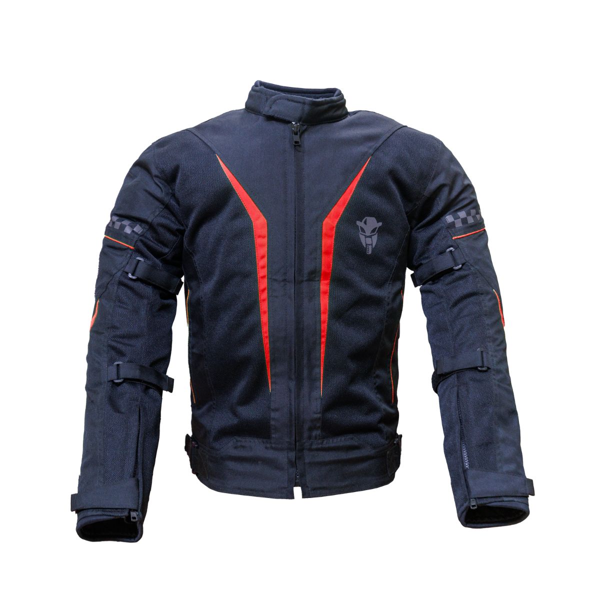 Breezer Mesh Motorcycle Riding Jacket - Black+Red - Level 2