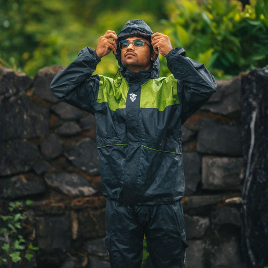 Hurricane Air TourPro Waterproof Rain Overjacket - Grey+Green