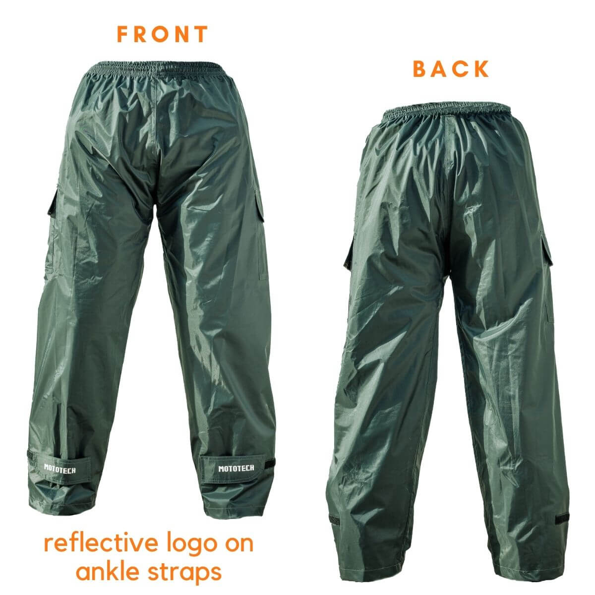 R&G Waterproof Rain Over Trousers – Unisex, Textile – Ideal For Motorcycle Leathers – RTR0001