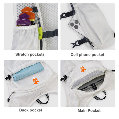 Endurance Hydration Pack – Lightweight Riding, Cycling & Running Vest - White