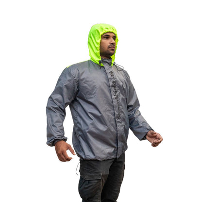 StormShield Air Ultralight Waterproof Rain Overjacket - Grey+Green 5