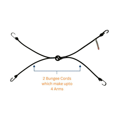 QuadPod | 4-Sided Bungee Tie Down System - 32" / 80cms - Black