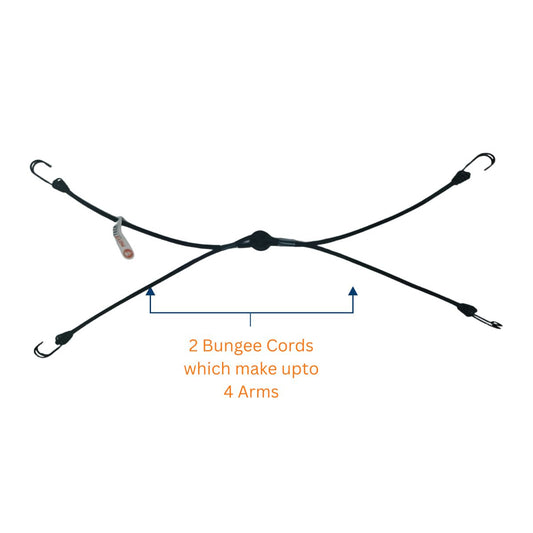 QuadPod | 4-Sided Bungee Tie Down System - 32" | 80cms - 8mm