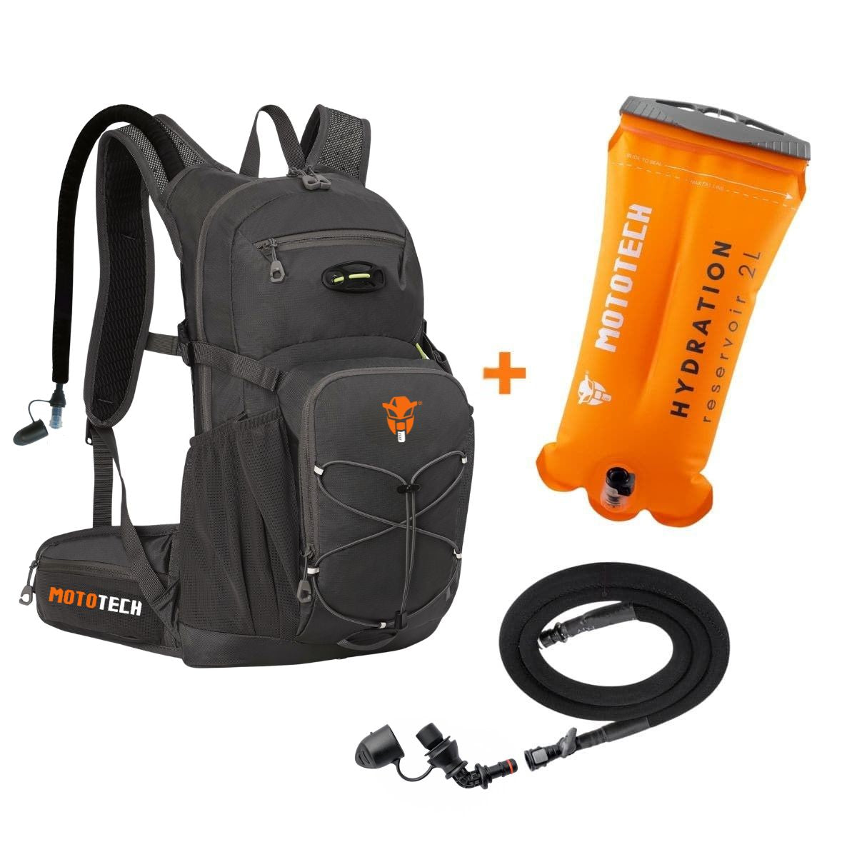 Hydration Reservoir Water Bladder - 2L + Stealth Pro Hydration Backpack - 15L COMBO